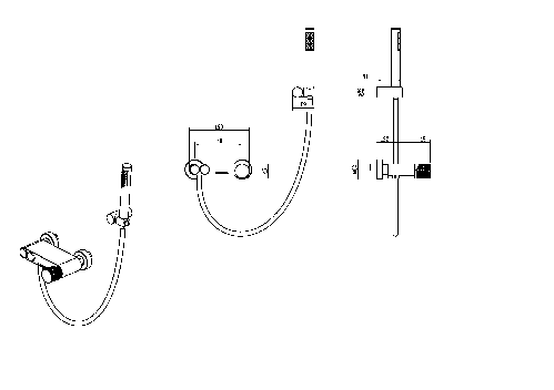 Смеситель STICK для ванны Bohema c ручкой TOUCH матовое золото