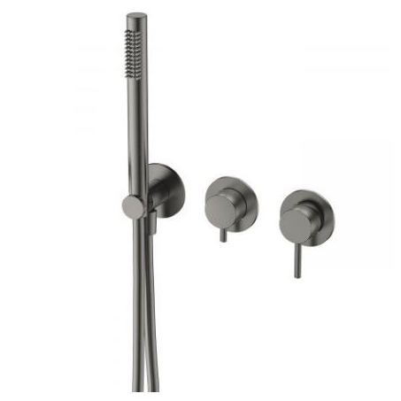 Смеситель для душа AQUAme Siena с внутренней частью, на 2-3 режима графит