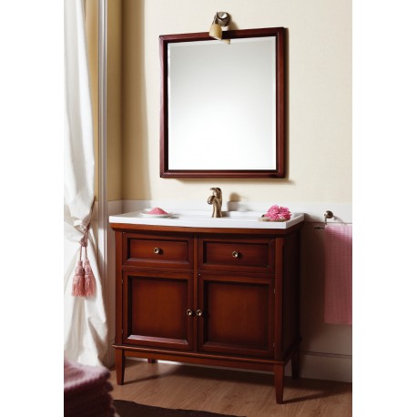 Тумба с умывальником JARDIN 90 Бордо