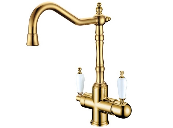  Смеситель для кухни Boheme Tradizionale Oro c краном для питьевой воды