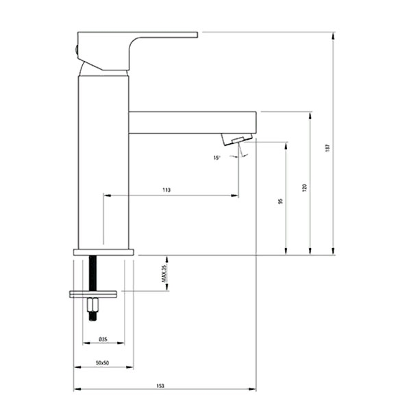 Deante Anemon Смеситель для раковины, хром