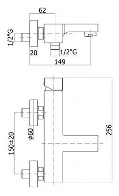 Paffoni ELLE Effe Bath смеситель для ванны без гарнитура chrome without shower set