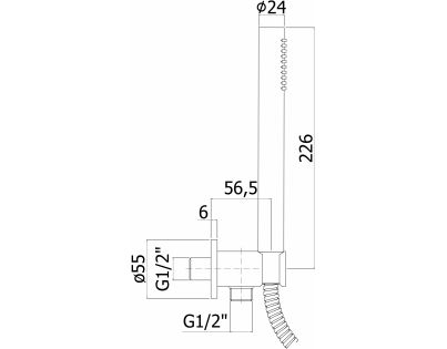 Система скрытого монтажа Paffoni Light (черный матовый)