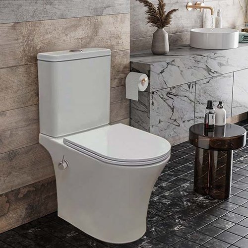 Унитаз напольный Roxen Urban Bidet  белый SoftClose смыв торнадо 65x37