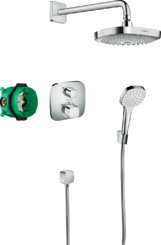 Душевая система скрытого монтажа с термостатом Hansgrohe Croma Select E/Ecostat