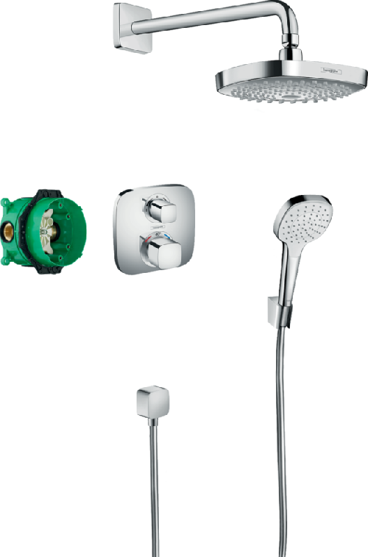 Душевая система скрытого монтажа с термостатом Hansgrohe Croma Select E/Ecostat