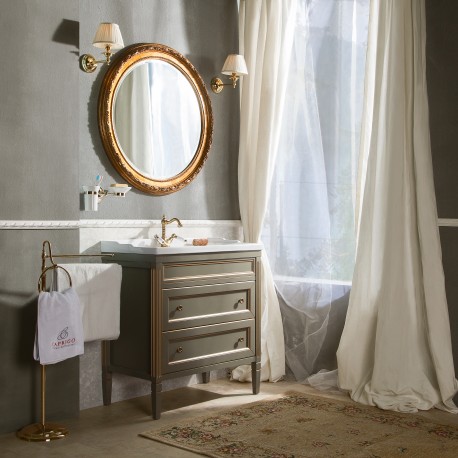 Тумба с умывальником ALBION 80 с 2-мя ящиками (массив бука)