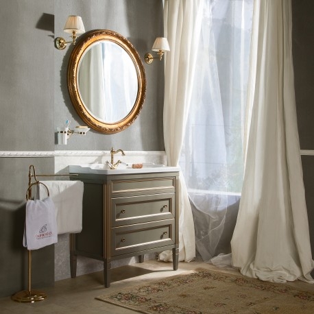 Тумба с умывальником ALBION 80 с 2-мя ящиками (массив бука)