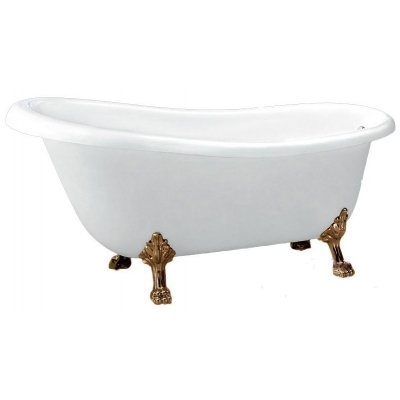 Свободностоящая акриловая ванна BelBagno на ножках, бронза.