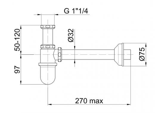 Сифон под раковину Cezares