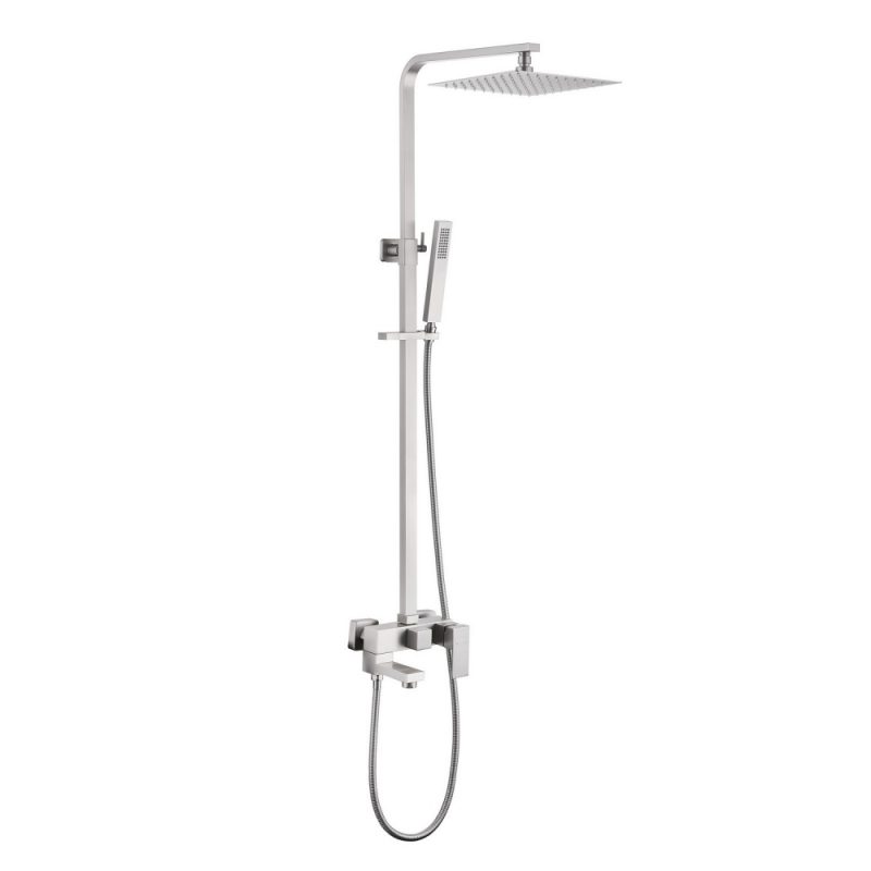 Душевая стойка ABBER Daheim  с изливом, нержавеющая сталь