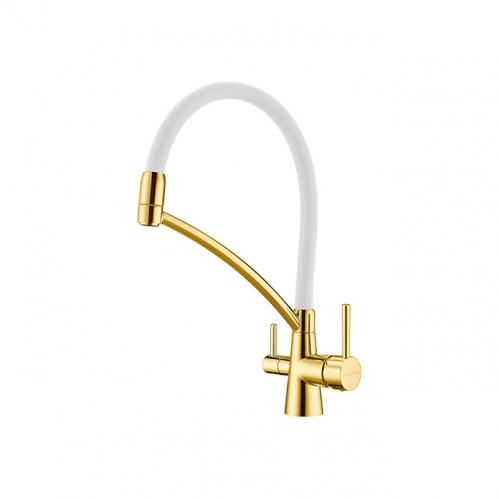 Смеситель PAULMARK SIEGEN  (золото/белый)