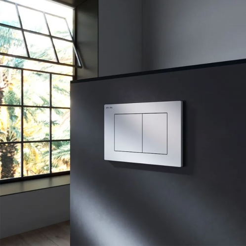 Кнопка смыва AM.PM PrimeFit S пластик белый глянцевый