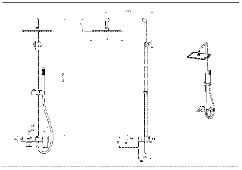 Душевая стойка BOHEMA QUBIC брашированная медь