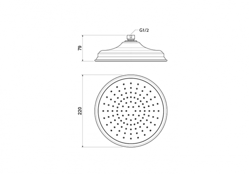 Верхний душ 220 мм AQUATEK  Классик
