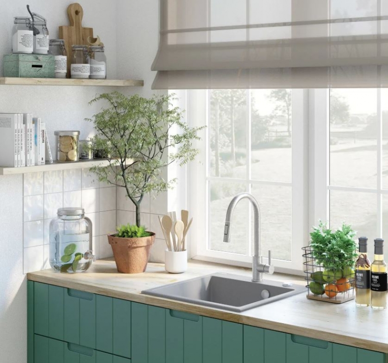 Кухонная мойка Deante Evora 50*50*22 nero