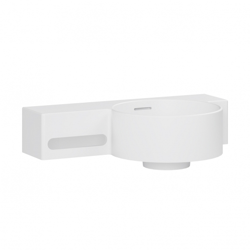 УМЫВАЛЬНИК АВРОРА 550, БЕЛЫЙ МАТОВЫЙ SOLID SURFACE