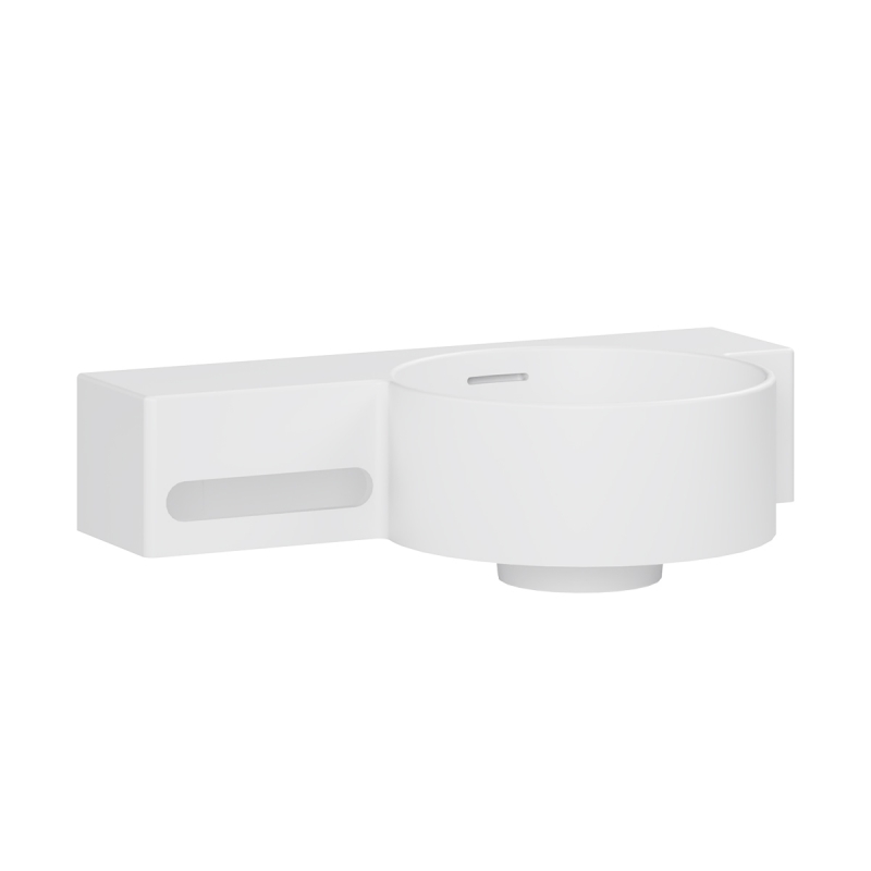 УМЫВАЛЬНИК АВРОРА 550, БЕЛЫЙ МАТОВЫЙ SOLID SURFACE