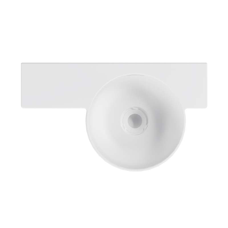 УМЫВАЛЬНИК АВРОРА 550, БЕЛЫЙ МАТОВЫЙ SOLID SURFACE