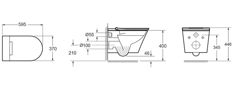Подвесной умный унитаз Lavinia Boho Smart V-Clean Rimless безободковый SoftClose