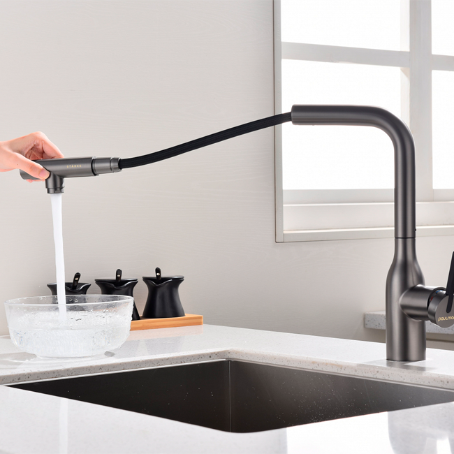 Смеситель PAULMARK VIPER  (вороненая сталь/беретта)