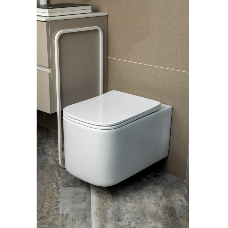 Унитаз подвесной с сиденьем Soft Close в комплекте  Boheme Mane, белый 