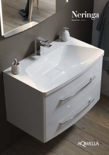 Тумба с раковиной Aqwella 5 stars Neringa 80 белая