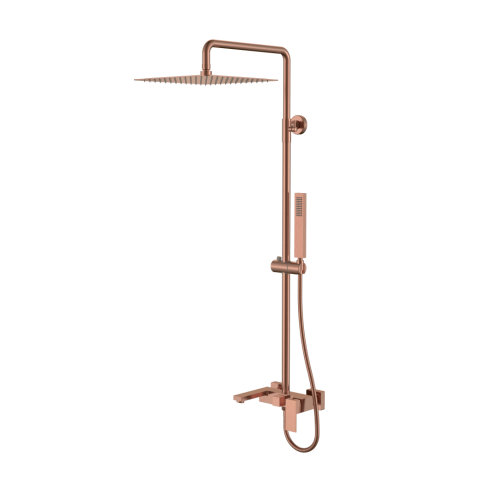 Душевая стойка BOHEMA QUBIC брашированная медь