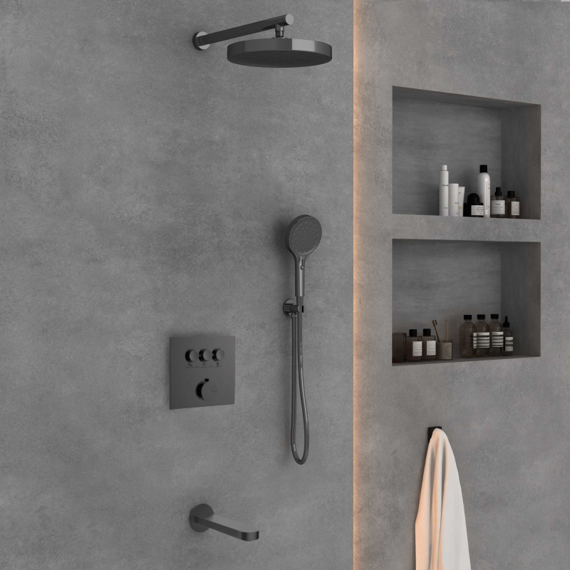 Душевая система cкрытого монтажа Vincea Inspire графит