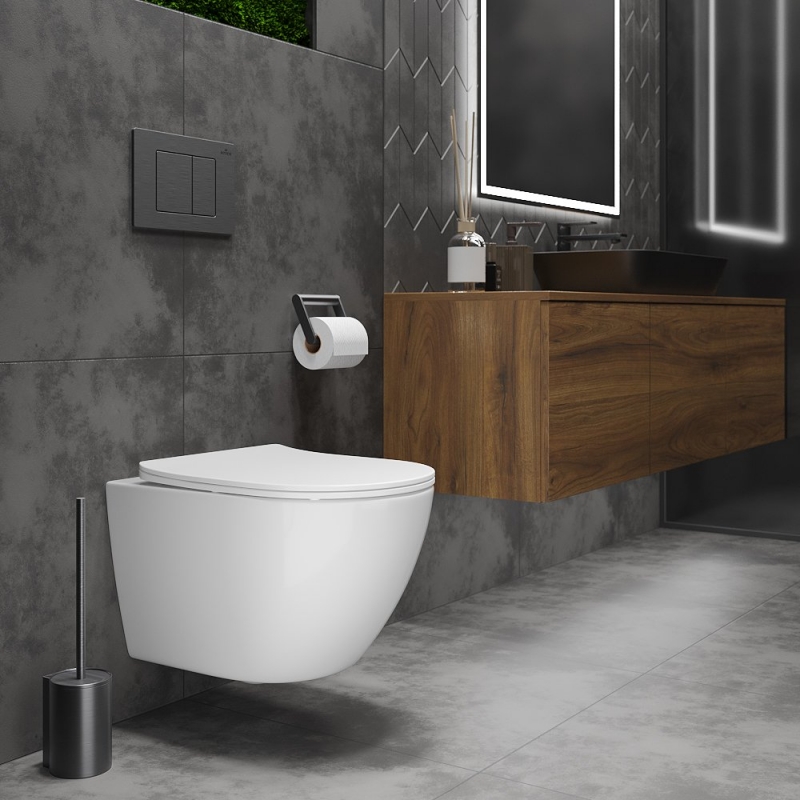 Подвесной унитаз Roxen Antares Tornado Long  Rimless Soft Close