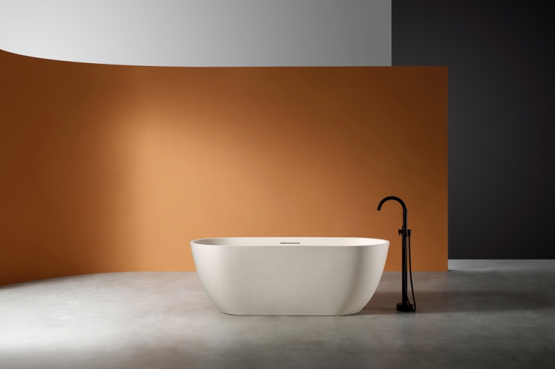 Ванна из искусственного камня ABBER Frankfurt светло-бежевая матовая 170*75