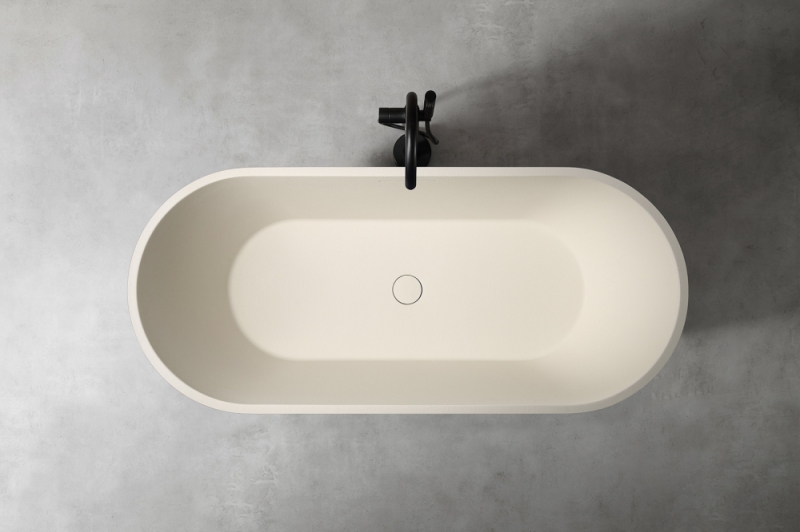 Ванна из искусственного камня ABBER Frankfurt светло-бежевая матовая 170*75