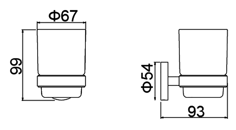 Стакан для зубных щеток Timo Saona золото брашированное