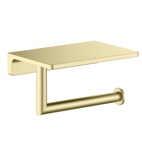 Бумагодержатель с полкой для телефона Timo Saona Золото матовое