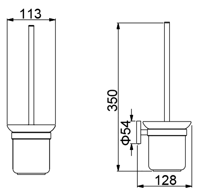 Щетка для туалета Timo Saona  золото брашированное