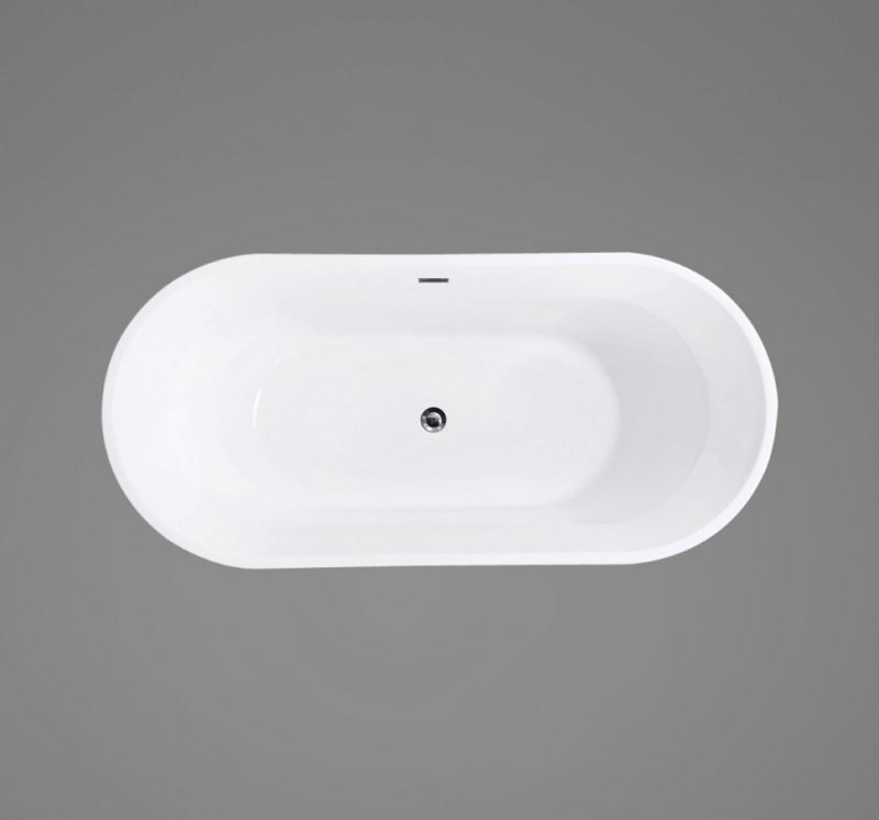 Акриловая ванна BelBagno со сливом-переливом, модель на ножках,1700