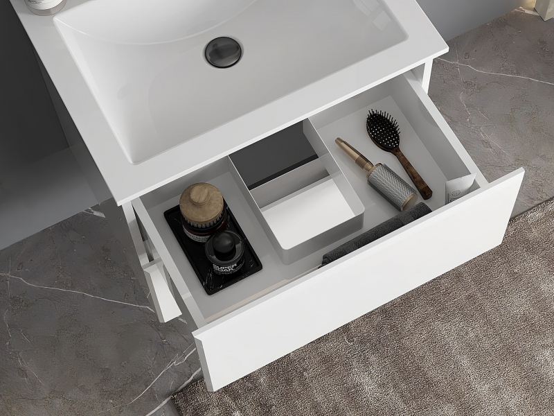 ТУМБА Belux ТОСКАНА НП 70 C УМЫВАЛЬНИКОМ "КЕРАМИН" БЕРГАМО НОВА 70 БЕЛЫЙ 