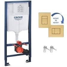 Комплект инсталляции Grohe Rapid SL  с брашированной кнопкой