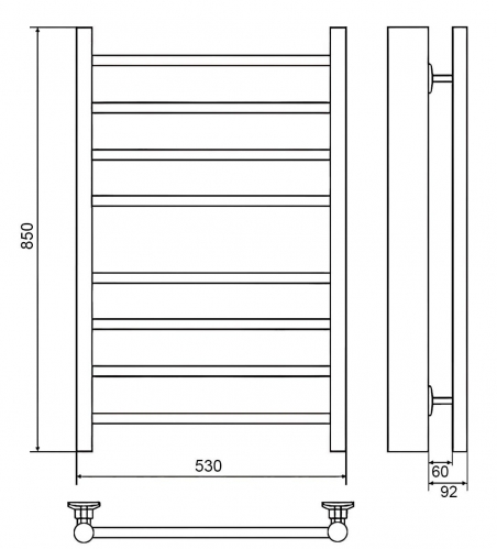 Полотенцесушитель Roxen Caspia  электрический белый