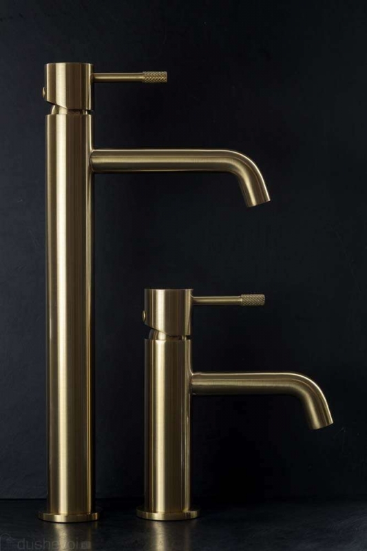 Смеситель для умывальника Boheme Uno матовое золото