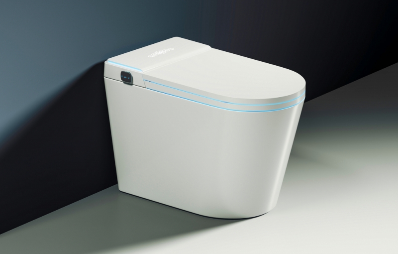 Электронный унитаз-биде ABBER Bequem  приставной белый