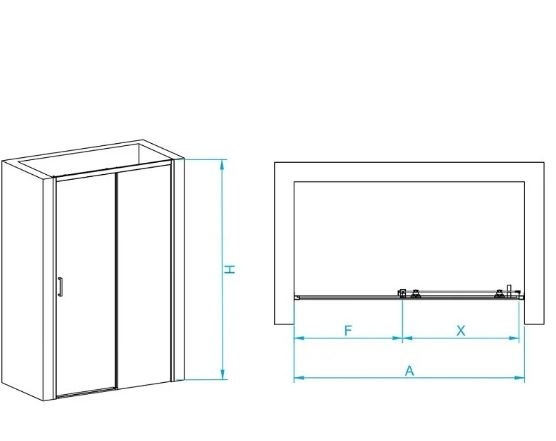 Душевая дверь RGW PA-017B, 120 х 195 см, стекло прозрачное, профиль черный,