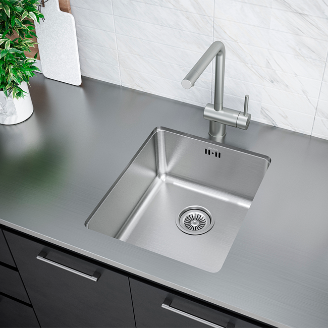 Смеситель PAULMARK SPRING  (стальной/нержавеющая сталь)