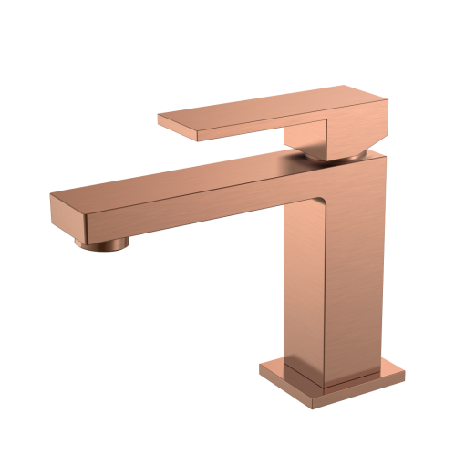 Cмеситель для умывальника BOHEMA Qubic брашированная медь