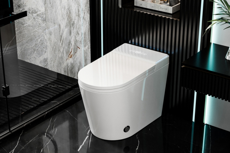 Электронный унитаз-биде ABBER Bequem  приставной белый