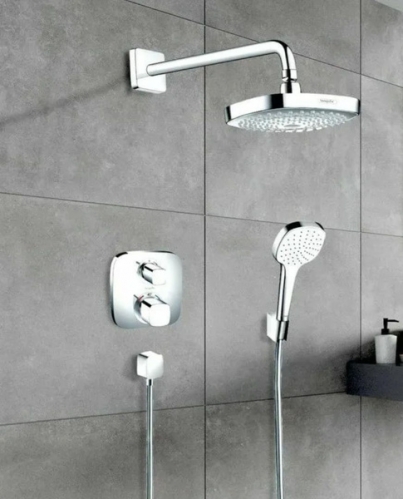 Душевая система скрытого монтажа с термостатом Hansgrohe Croma Select E/Ecostat