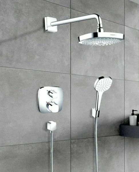 Душевая система скрытого монтажа с термостатом Hansgrohe Croma Select E/Ecostat