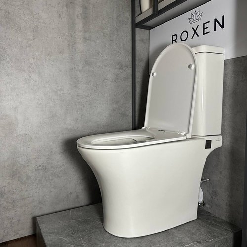 Унитаз напольный Roxen Urban Bidet  белый SoftClose смыв торнадо 65x37