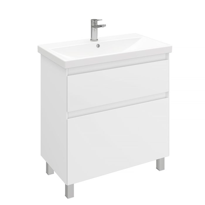 Тумба подвесная Vitrum 80 под умывальник Cerastyle Elite 80, белый матовый