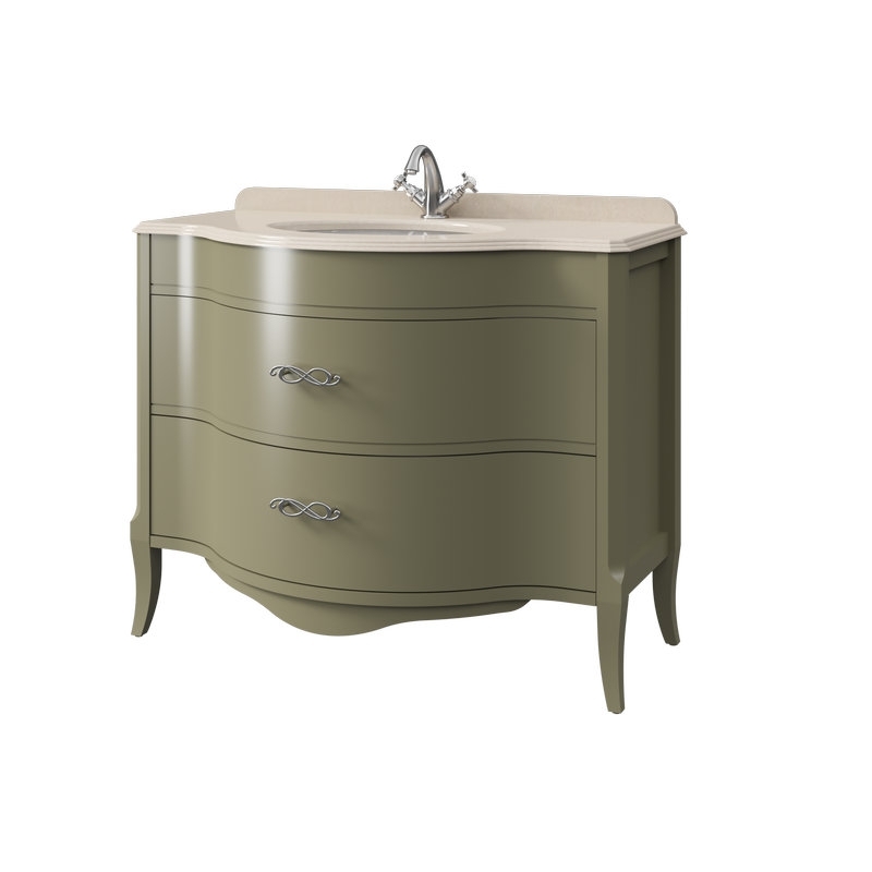 Тумба Caprigo MODENA 110, 2 ящика с умывальником и столешницей